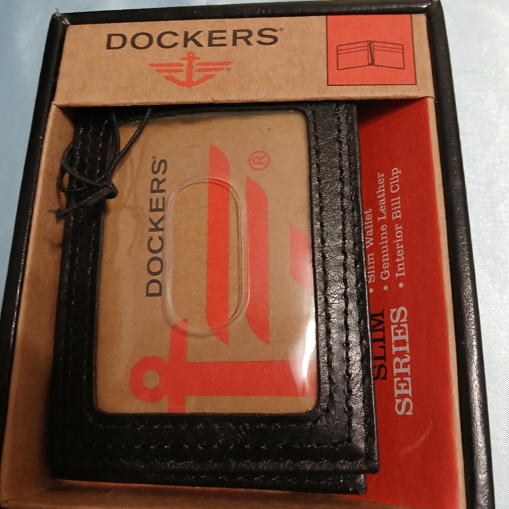 Dockers Black Leather Card Holder